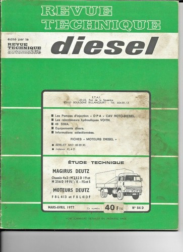 Revue technique diesel magirus - revue,
