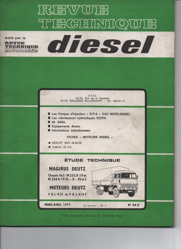 Revue technique diesel magirus - revue,